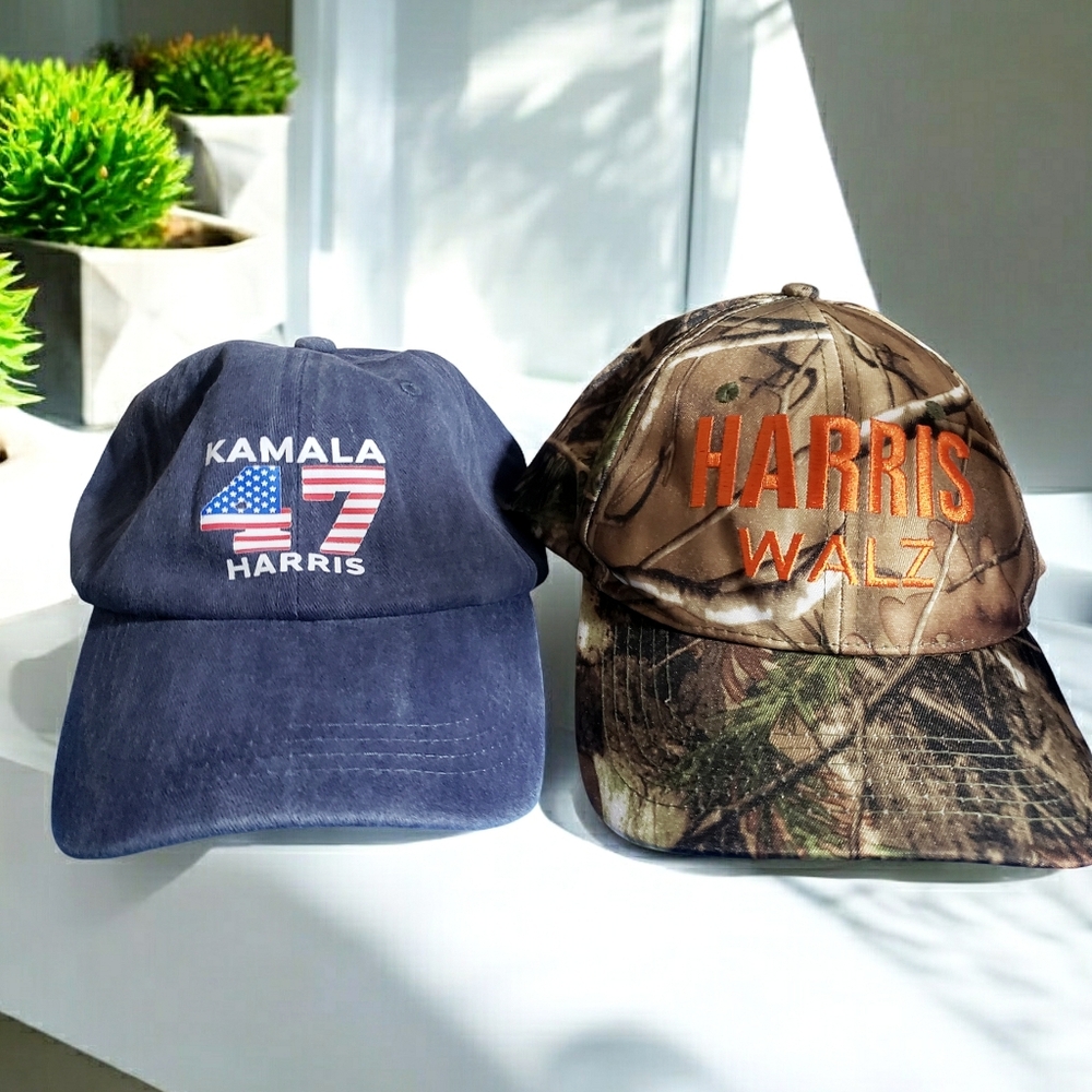 HARRIS WALZ Camo Black Hat Campaign Voter 2024 Hunter Cap Snapback Lot o… - Picture 1 of 10